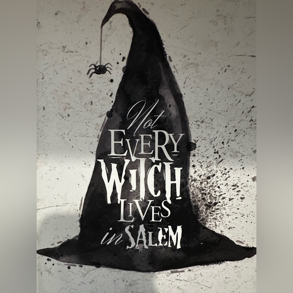 Framed Witch Hat Halloween Decor/Fall Art Print (Gently Used) Lightweight - Picture 2 of 4